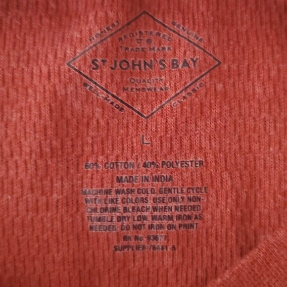 Mens Henley Shirt Bundle of 5 Mens Size L Thermal Knit Long Sleeve Textured Soft - Picture 8 of 12